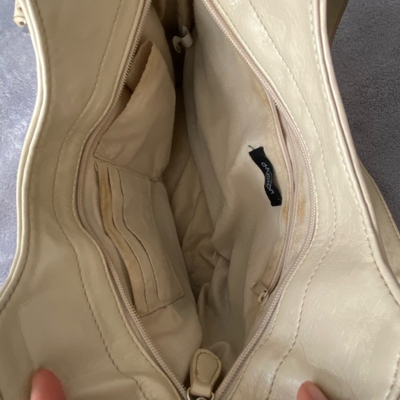 D-FUSION TAN, CREAM, AND BROWN MINI LEATHER BAG - Picture 3 of 6